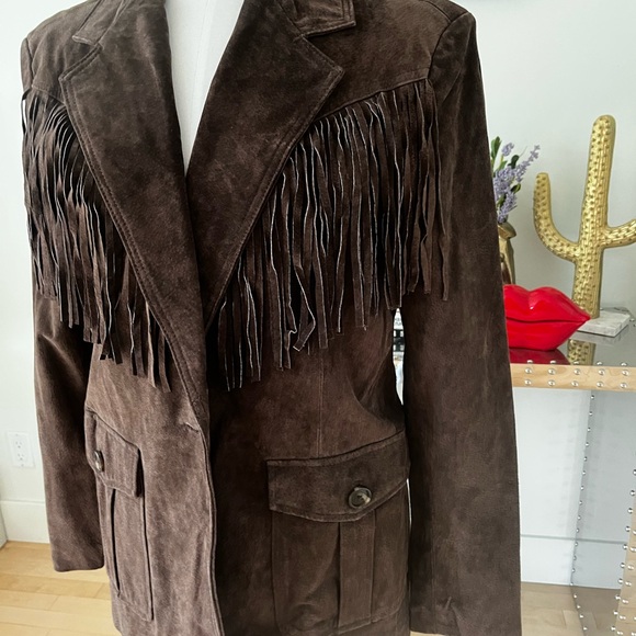 Blank NYC Brown Fringe Blazer - Picture 2 of 12